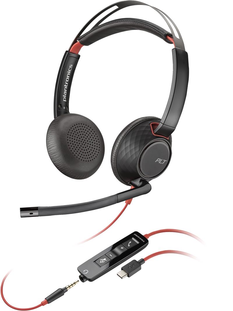 HP 805H3AA hoofdtelefoon/headset Bedraad Hoofdband Kantoor/callcenter USB Type-C Zwart