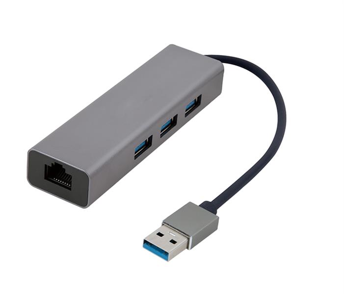 USB type-AM Gigabit netwerkadapter met ingebouwde USB 3 0 hub