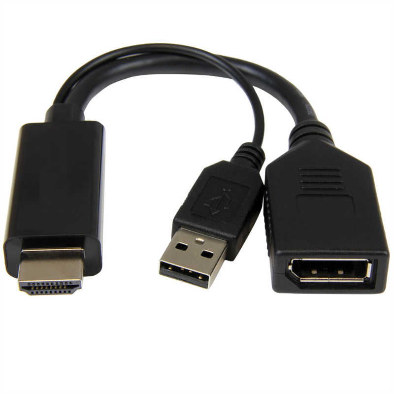 Actieve 4K HDMI naar DisplayPort-adapter zwart