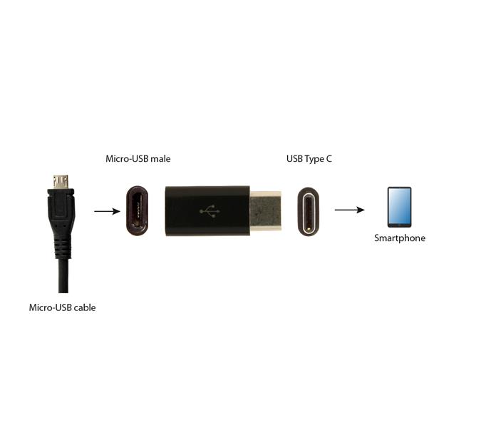 Micro USB naar USB-C adapter CM microBF 