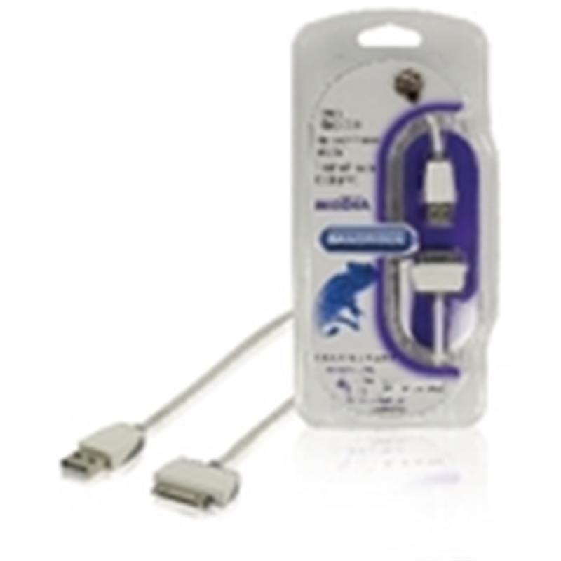 Data en Oplaadkabel Apple Dock 30-Pins - USB A Male 2.00 m Wit