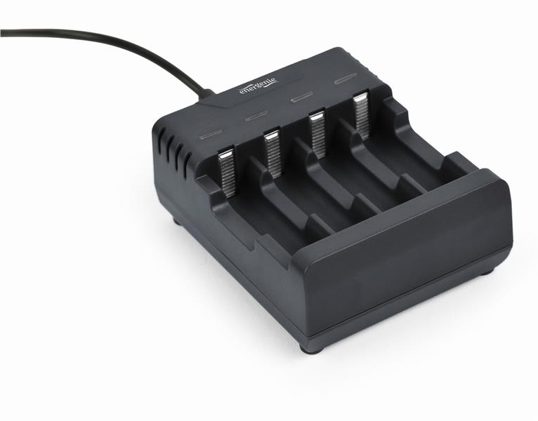 USB batterijlader voor AA AAA batterijen zwart