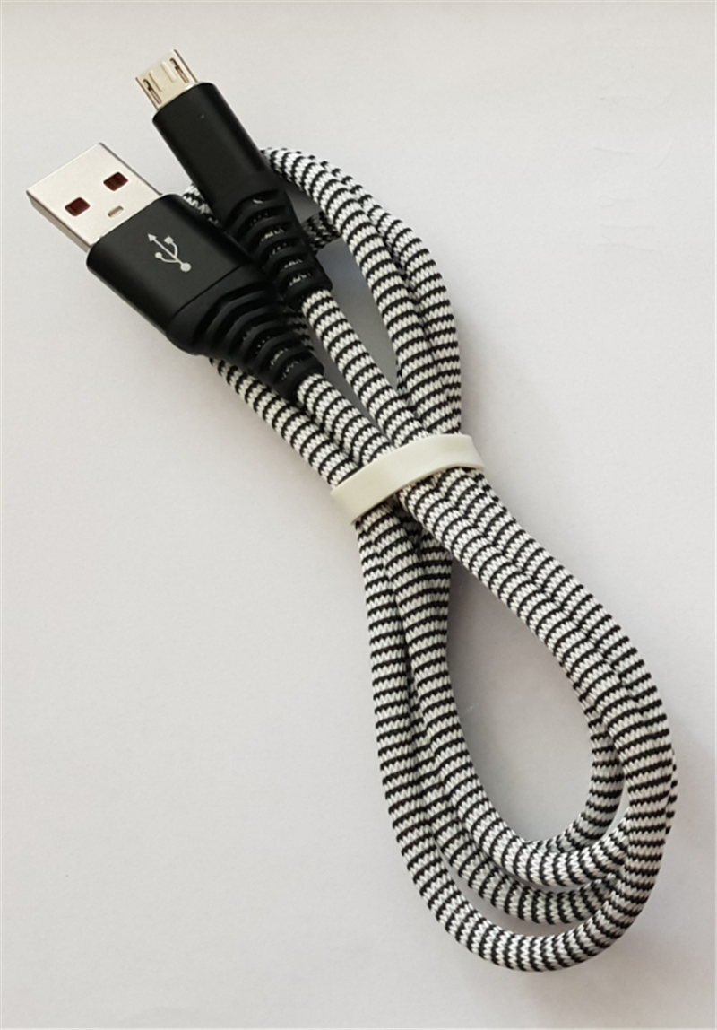 Premium USB-C laad- datakabel zwart wit 1 meter