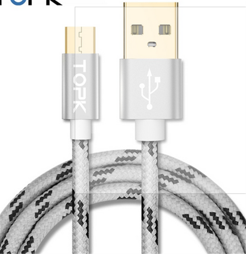 Premium USB-C laad- datakabel spacegrey wit 2 meter