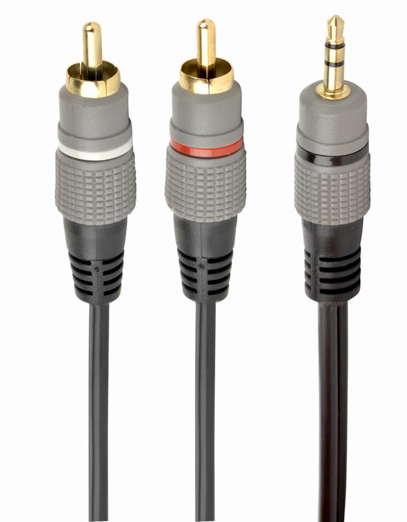 3 5 mm stereo adapter naar 2x RCA adapter 5 m kabel metalen connectoren