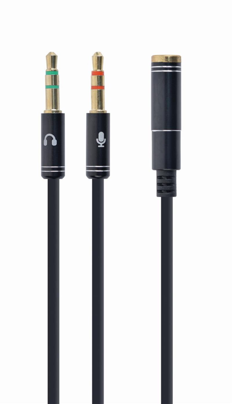 Premium 3 5 mm stereo microfoon naar 4-pins 3 5 mm adapterkabel zwart