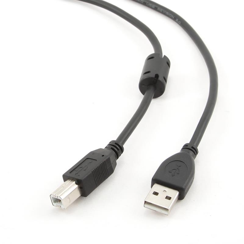 Premium USB-kabel A-B 3 meter<BR>Zwart