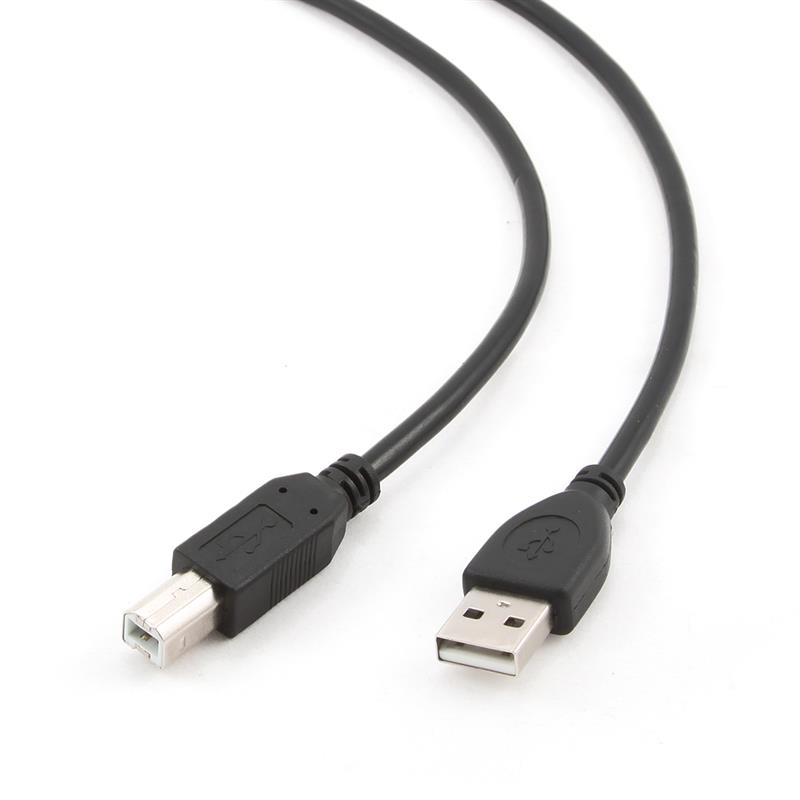 USB-kabel A-B 1 meter zwart