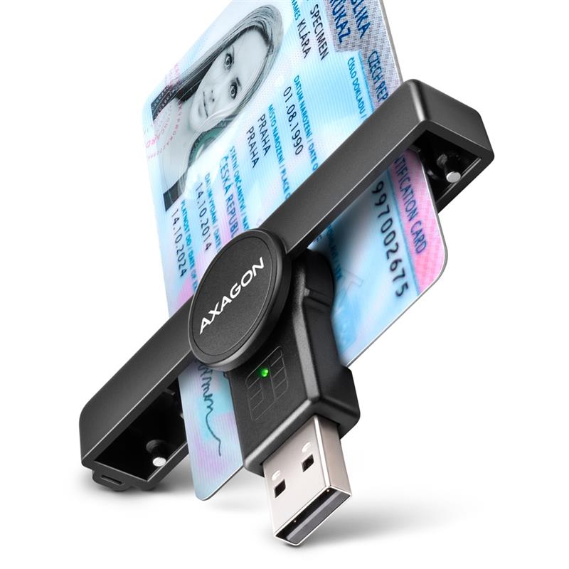 AXAGON USB-A Smart card ID card PocketReader