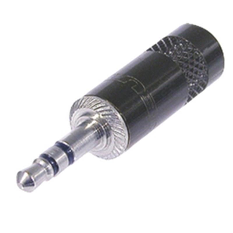 Stereoconnector 3.5 mm Male Zwart