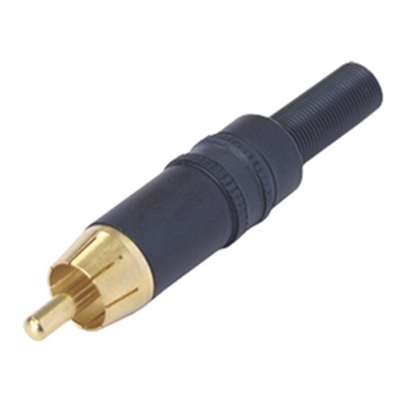 Connector RCA Male Metaal Zwart