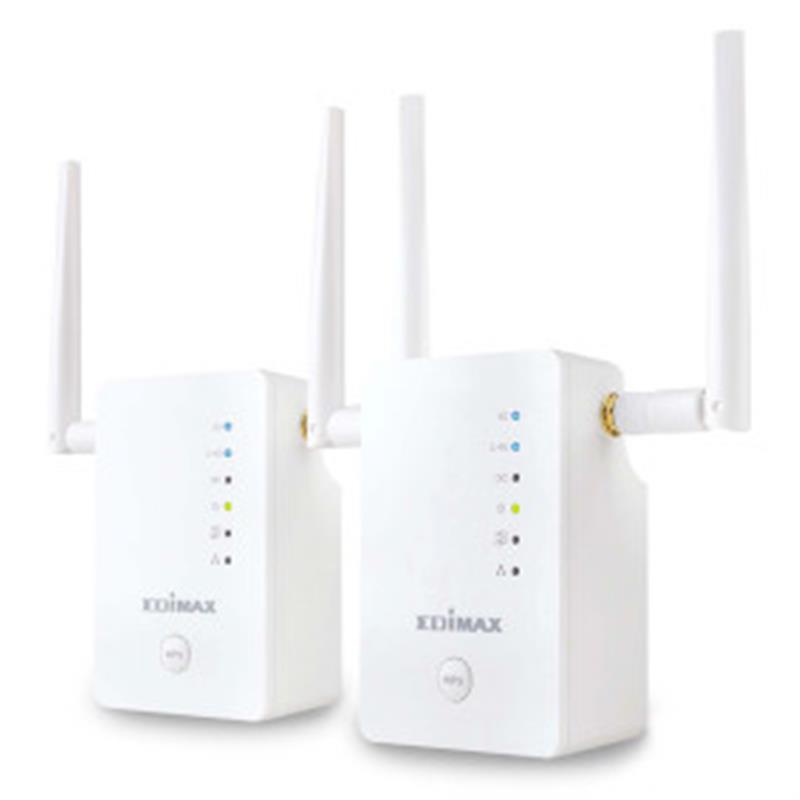 Wireless AC1200 2,4/5 GHz (Dual Band) Wi-Fi Wit (2 stuks)