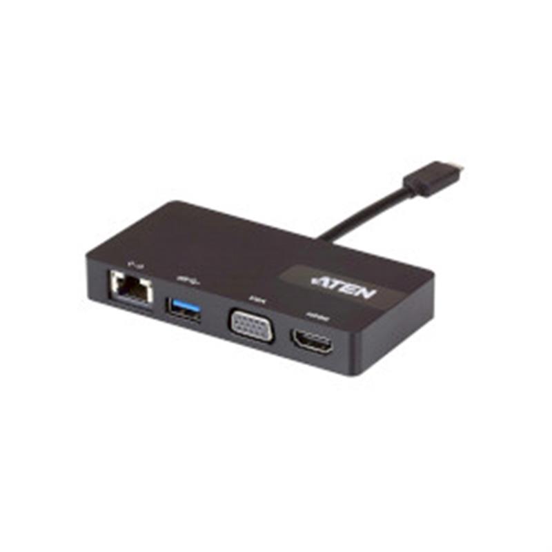 Aten UH3232 USB 3.2 Gen 1 (3.1 Gen 1) Type-C 5000 Mbit/s Zwart