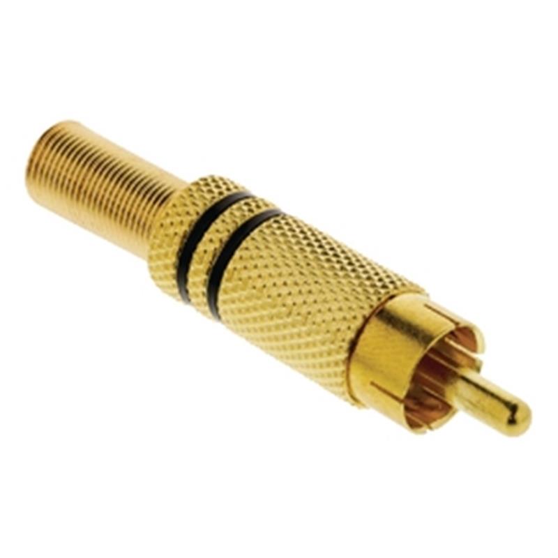 Connector RCA Male Goud/Zwart