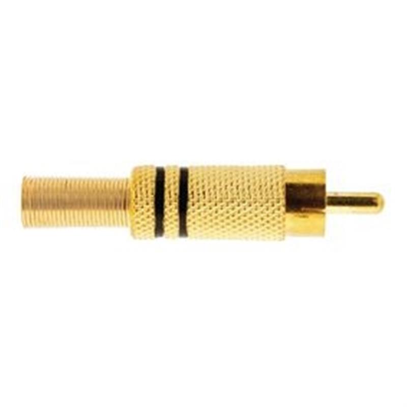 Connector RCA Male Goud/Zwart