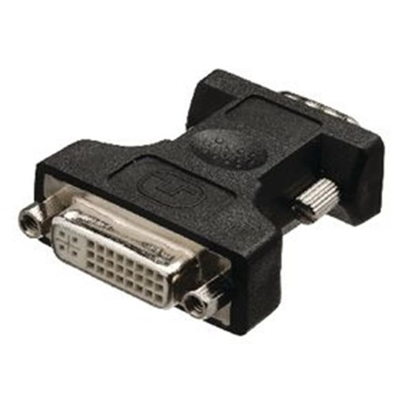 VGA-Adapter VGA Male - DVI-I 24+5-Pins Female Zwart