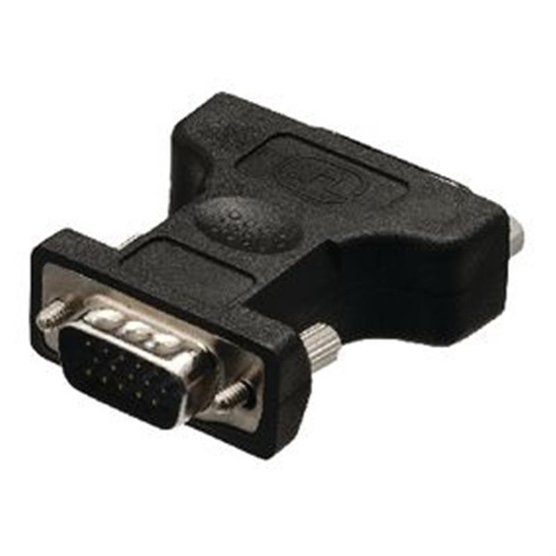 VGA-Adapter VGA Male - DVI-I 24+5-Pins Female Zwart