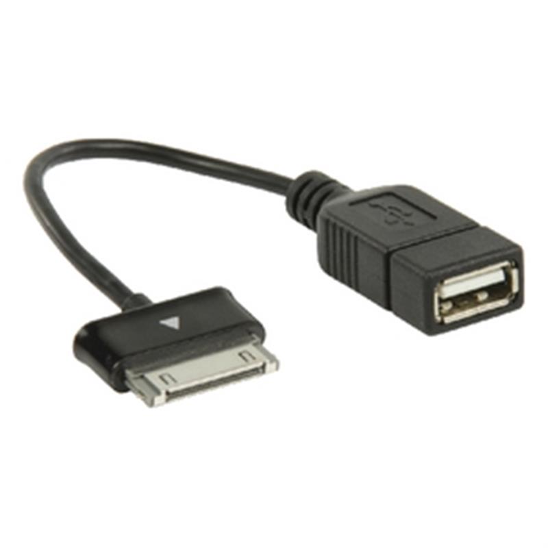 Data en Oplaadkabel Samsung 30-Pins Male - USB A Female 0.20 m Zwart