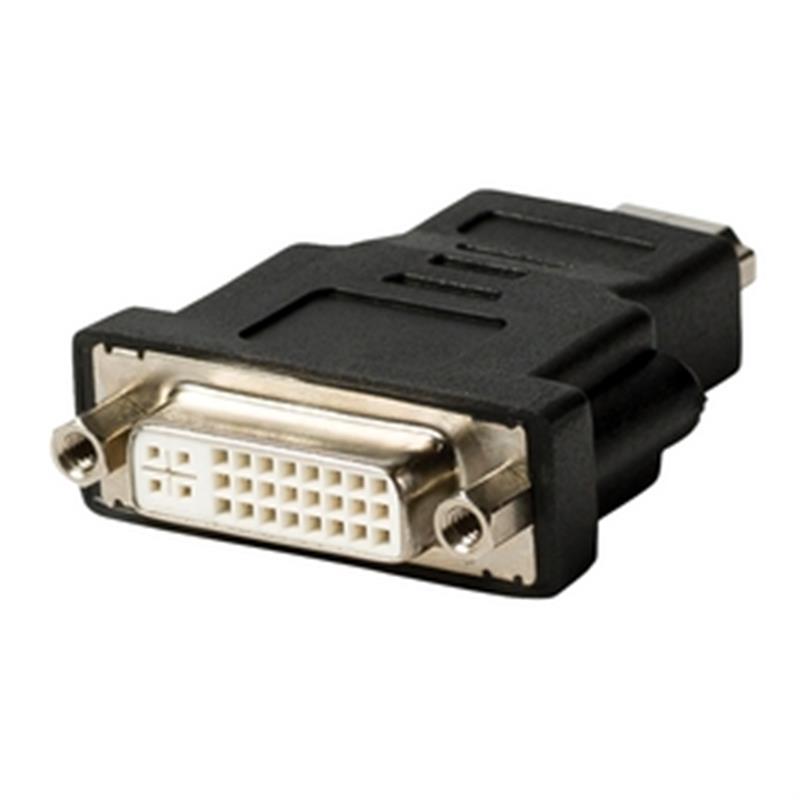 High Speed HDMI met Ethernet Adapter HDMI-Connector - DVI-D 24+1-Pins Female Zwart