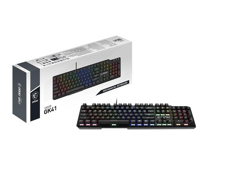 MSI Vigor GK41 LR US toetsenbord USB QWERTY Engels Zwart