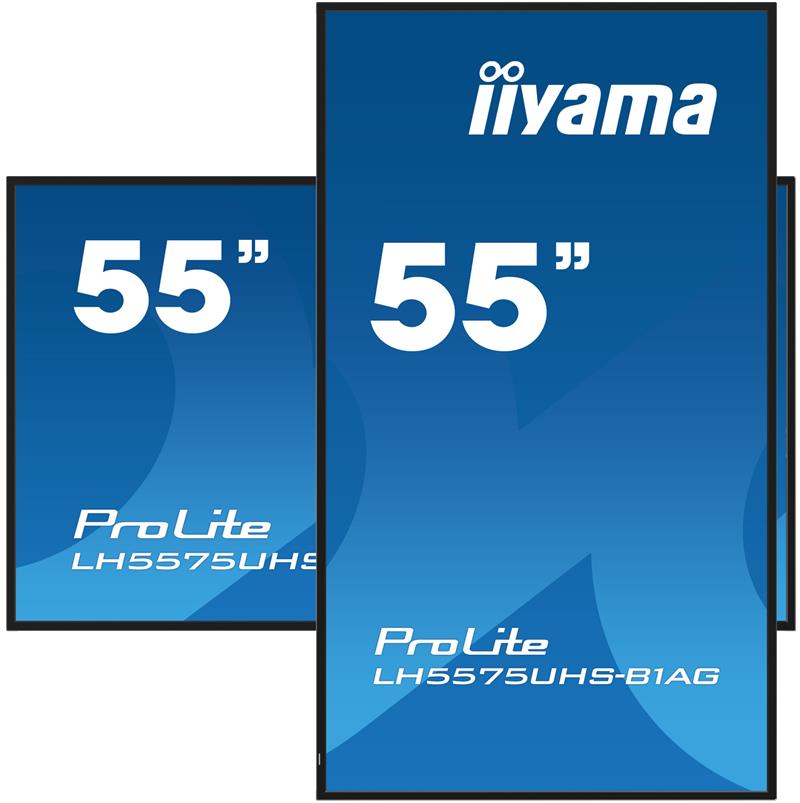 iiyama ProLite Digitale signage flatscreen 138,7 cm (54.6"") LCD Wifi 500 cd/m² 4K Ultra HD Zwart Type processor Android 11 24/7