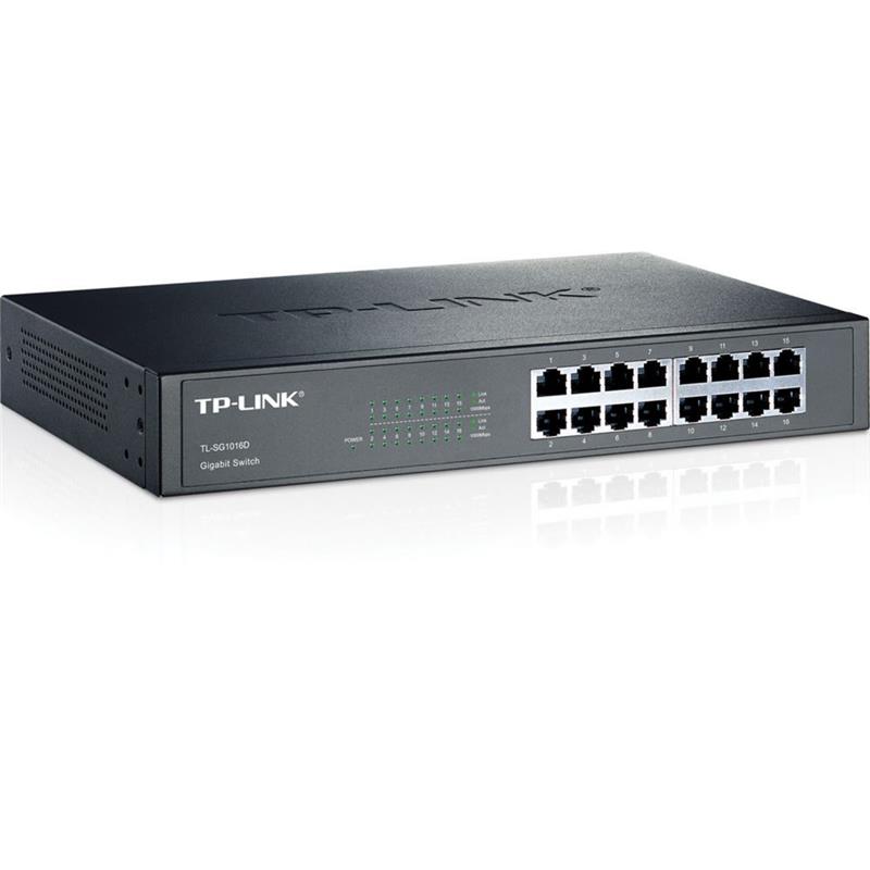 TP-LINK 16-Port Gigabit Desktop/Rackmount Switch Unmanaged Gigabit Ethernet (10/100/1000)