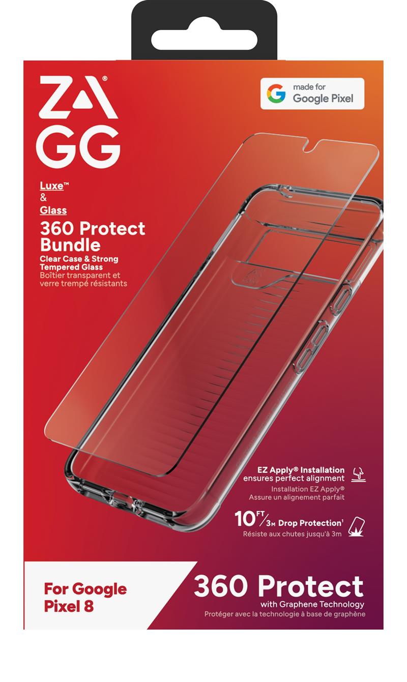 ZAGG Luxe + Glass 360 mobiele telefoon behuizingen 15,8 cm (6.2"") Hoes Transparant