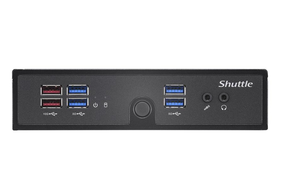 Shuttle XPC slim Barebone DS50U3, Intel i3-1315U, 2x LAN (1x 2.5Gbit ,1x 1Gbit), 1xCOM,1xHDMI,1xDP, 1x VGA, ventilatorloos , 24/7 permanent gebruik