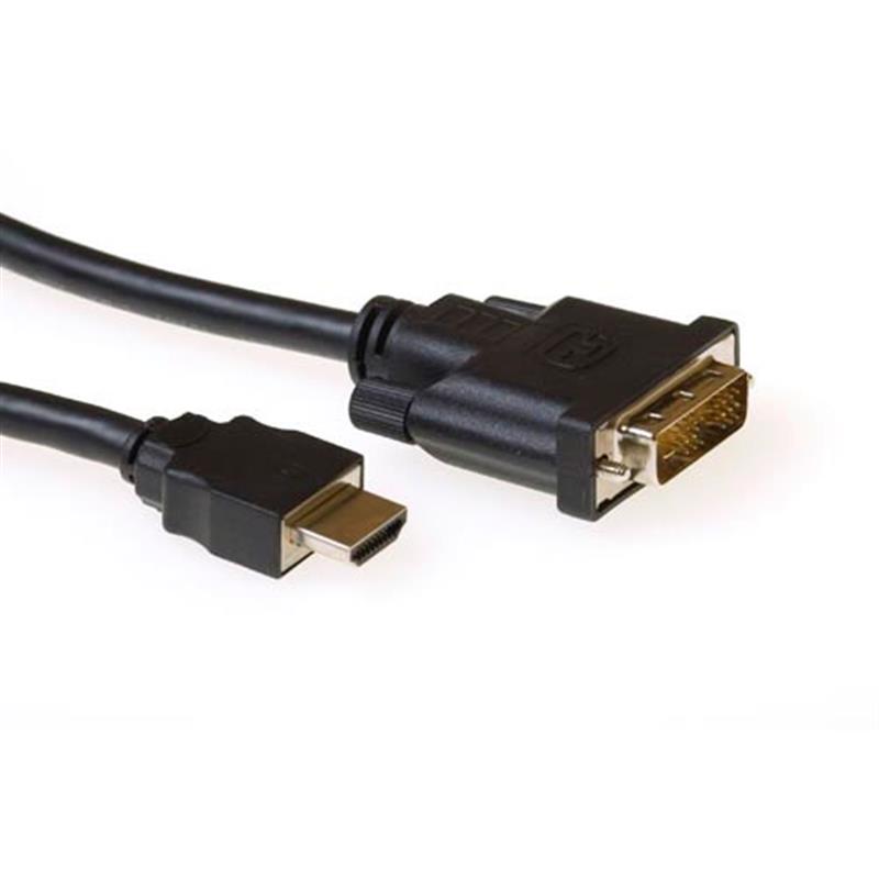 ACT AK3739 video kabel adapter 1 m HDMI DVI-D Zwart