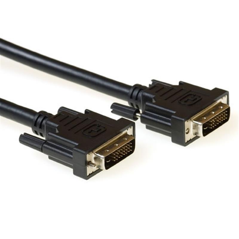 ACT AK3829 DVI kabel 0,5 m DVI-D Zwart