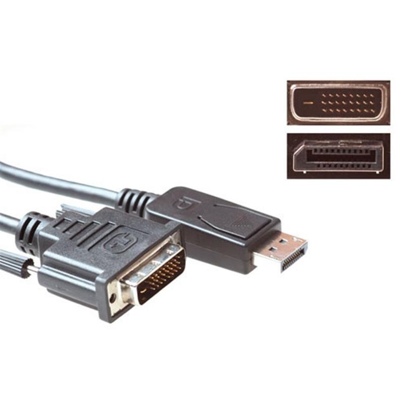 Eminent 1.8m, DisplayPort/DVI -D 1,8 m DVI-D Zwart