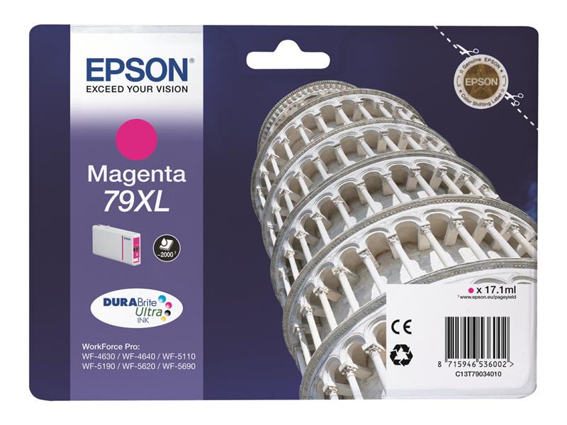Epson Tower of Pisa Singlepack Magenta 79XL DURABrite Ultra Ink