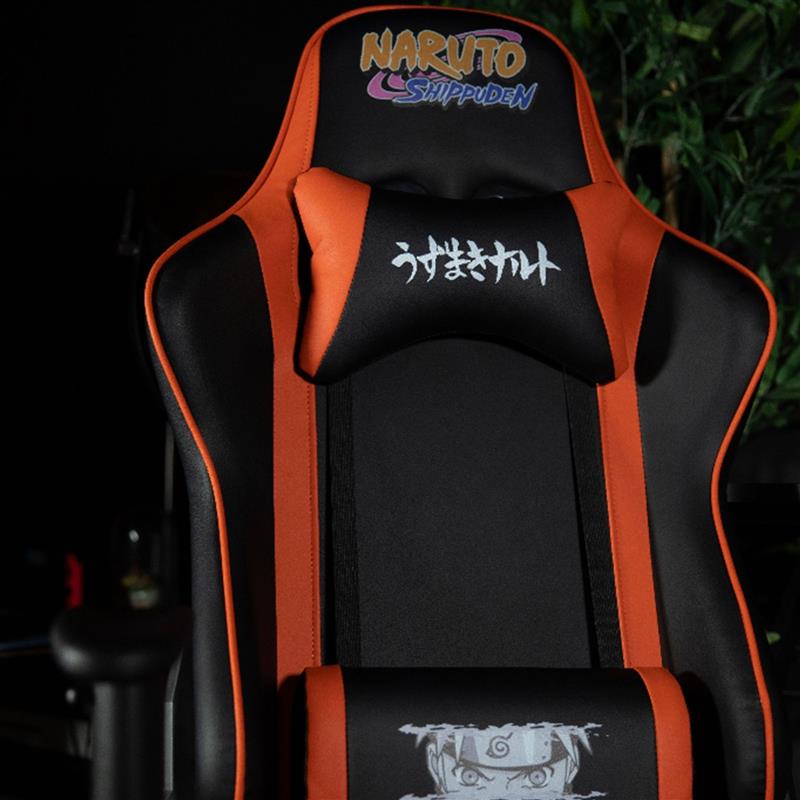 Konix Naruto Premium Gaming Chair PC-gamestoel Gecapitonneerde zitting Zwart, Oranje