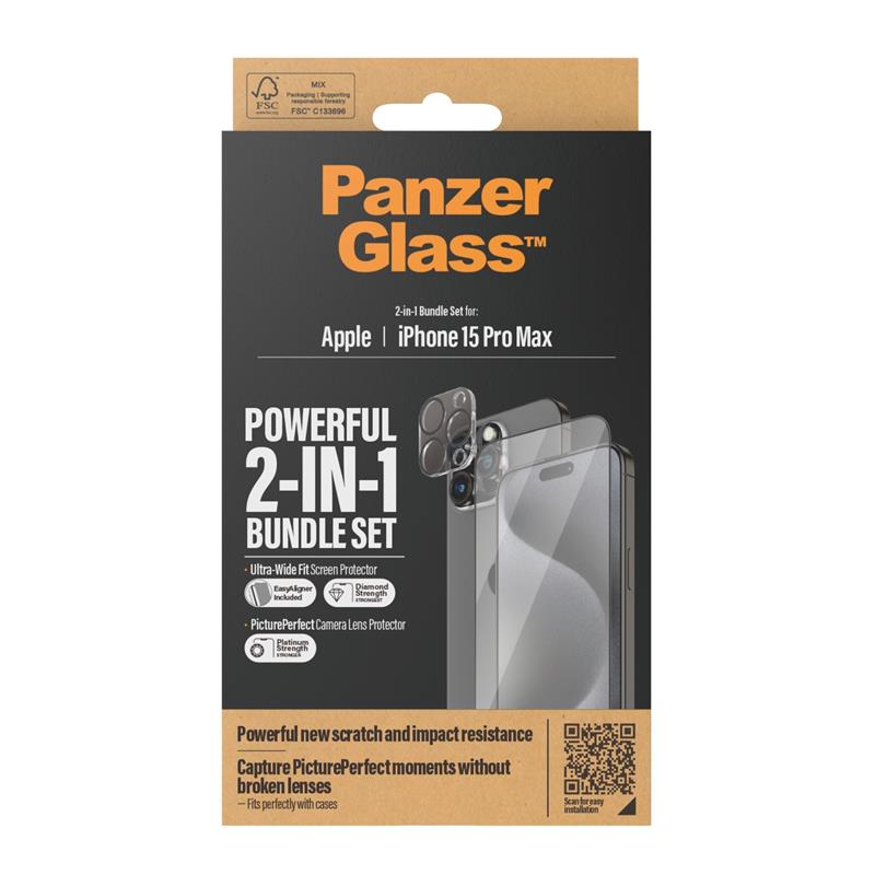 PanzerGlass B1137+2812 scherm- & rugbeschermer voor mobiele telefoons Doorzichtige schermbeschermer Apple 1 stuk(s)
