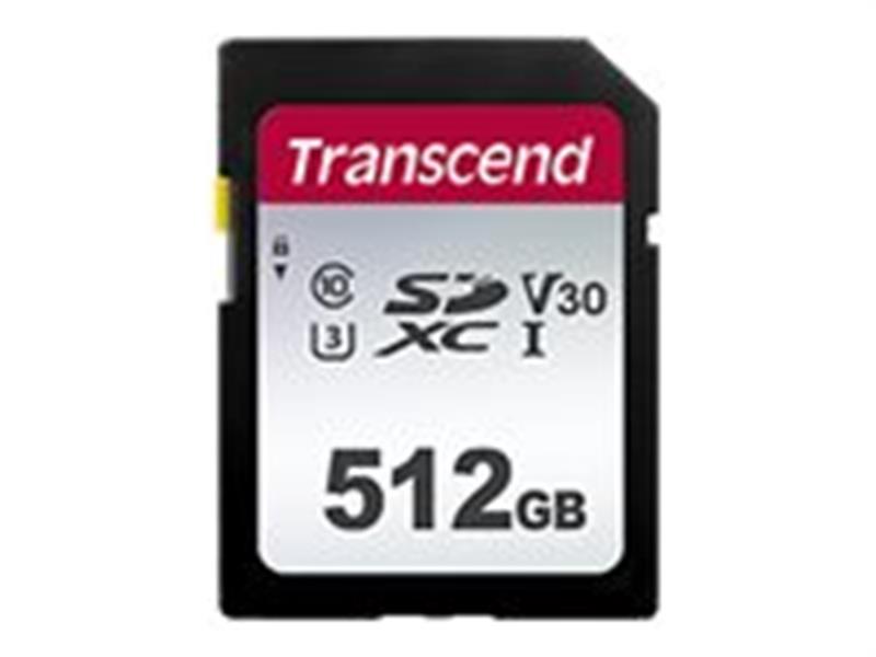Transcend 300S Memory-card 128GB SDXC 95 45MB s UHS-I U1 Class10 V30 3 3V
