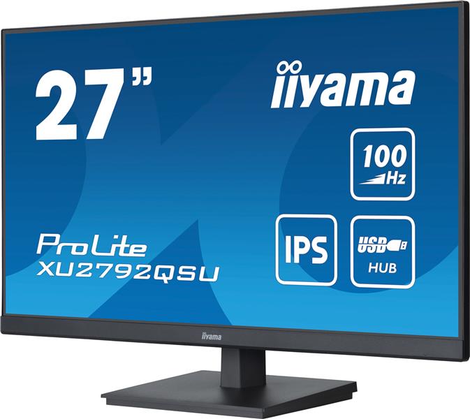 iiyama ProLite computer monitor 68,6 cm (27"") 2560 x 1440 Pixels Dual WQHD LED Zwart