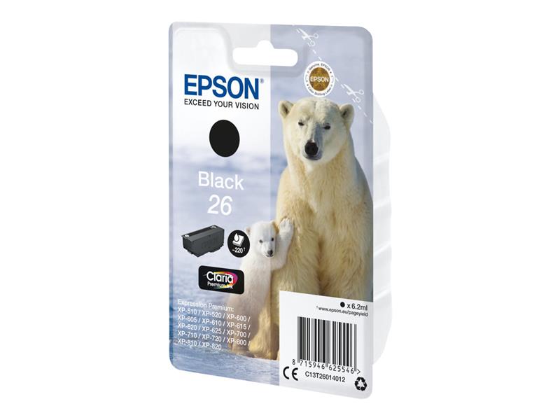 Epson Polar bear Singlepack Black 26 Claria Premium Ink