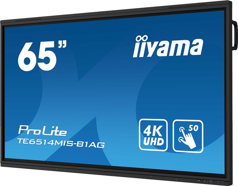 iiyama TE6514MIS-B1AG beeldkrant Interactief flatscreen 165,1 cm (65"") LCD Wifi 435 cd/m² 4K Ultra HD Zwart Touchscreen Type processor Android 24/7