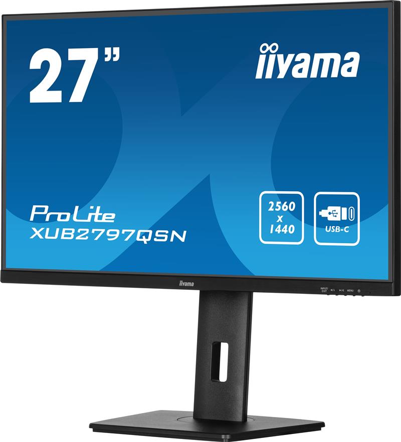 iiyama ProLite XUB2797QSN-B2 computer monitor 68,6 cm (27"") 2560 x 1440 Pixels 2K Ultra HD LED Zwart