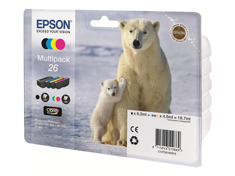 Epson Polar bear Multipack 4-colours 26 Claria Premium Ink