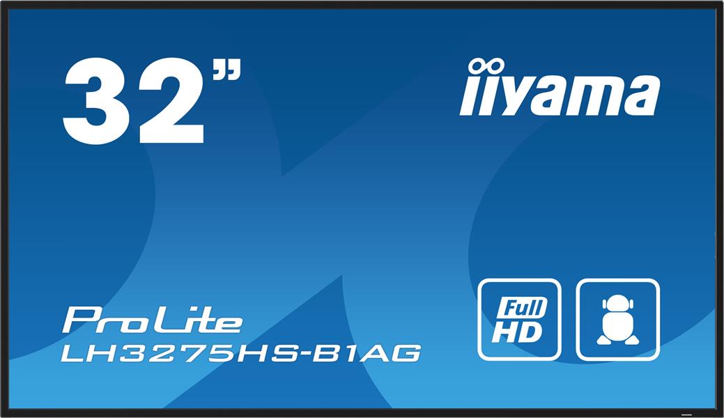 iiyama ProLite Digitale signage flatscreen 81,3 cm (32"") LCD Wifi 500 cd/m² Full HD Zwart Type processor Android 11 24/7