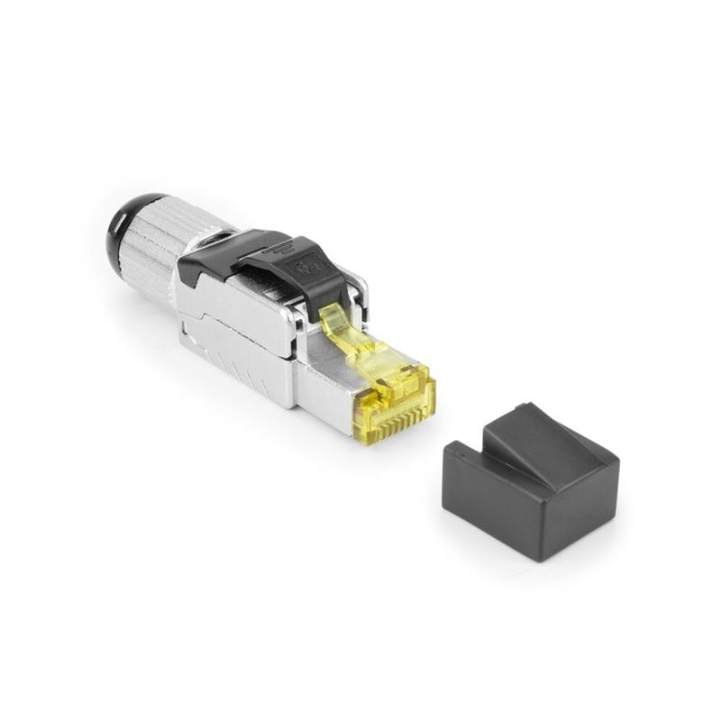 ACT Field termination plug RJ45 CAT6A shielded, toolless, 4PPoE 100W