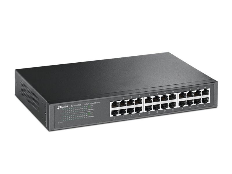 TP-LINK 24-Port Gigabit Desktop/Rackmount Switch Unmanaged Gigabit Ethernet (10/100/1000) Grijs