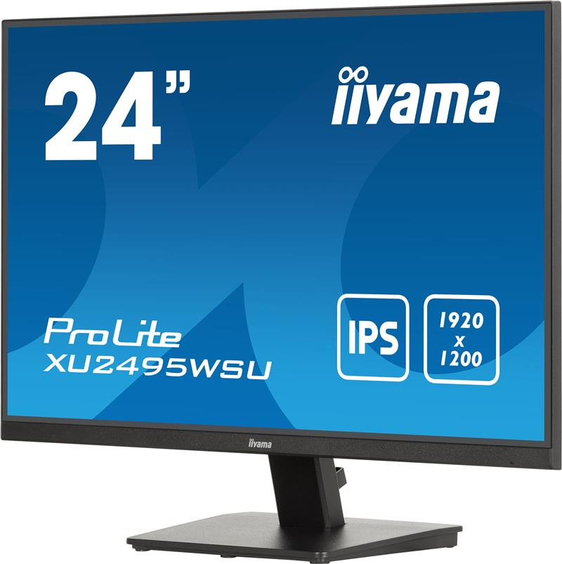 iiyama ProLite XU2495WSU-B7 computer monitor 61 cm (24"") 1920 x 1200 Pixels 4K Ultra HD LED Zwart