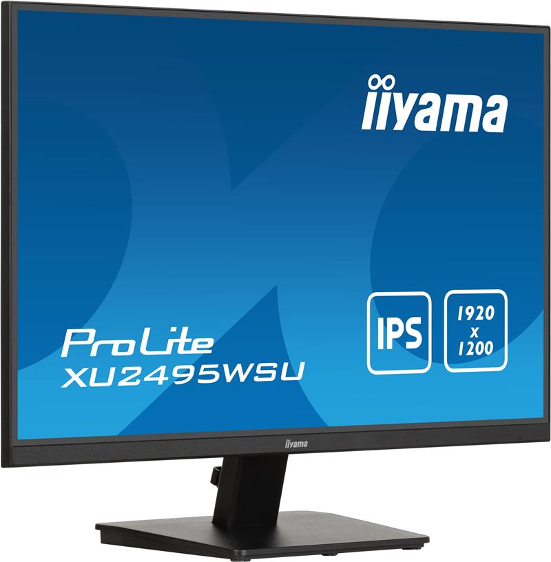 iiyama ProLite XU2495WSU-B7 computer monitor 61 cm (24"") 1920 x 1200 Pixels 4K Ultra HD LED Zwart