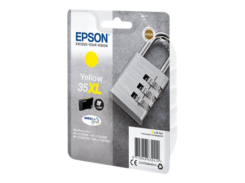 Epson Padlock Singlepack Yellow 35XL DURABrite Ultra Ink