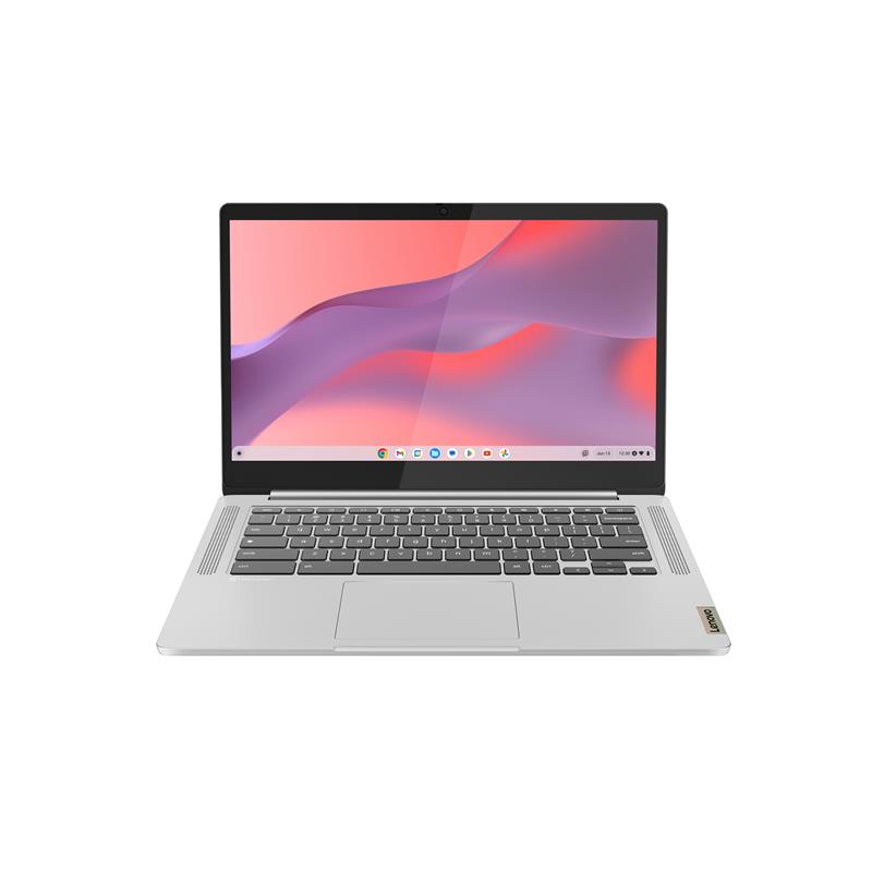 Lenovo IdeaPad Slim 3 Chrome MediaTek Kompanio 520 Chromebook 35,6 cm (14"") Full HD 4 GB LPDDR4x-SDRAM 64 GB eMMC Wi-Fi 6 (802.11ax) ChromeOS Grijs