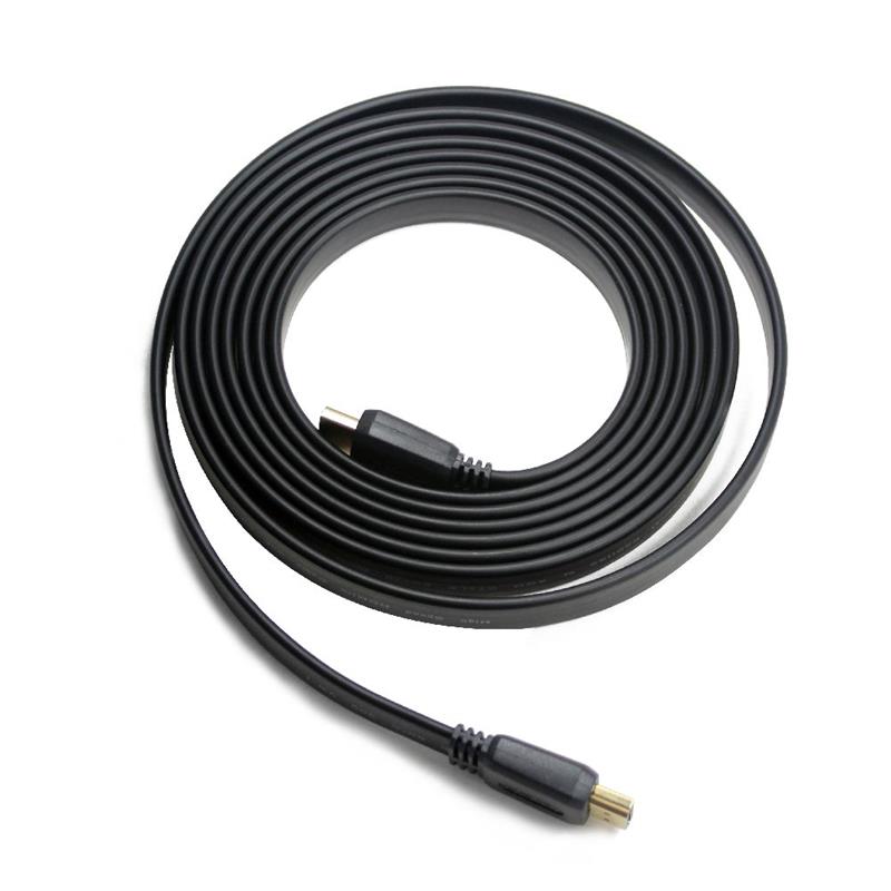 High Speed HDMI platte kabel met Ethernet 1 m zwart