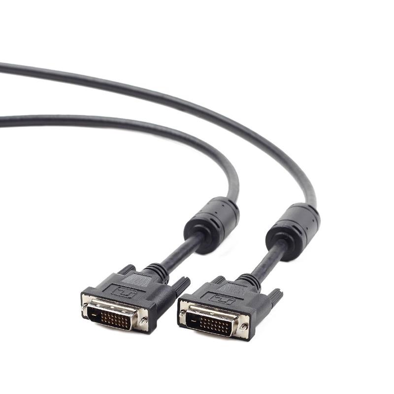 Gembird DVI-DVI-kabel dual link 3 meter lange zwarte kabel 