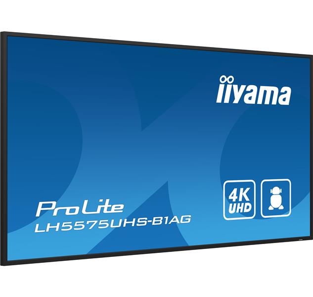 iiyama ProLite Digitale signage flatscreen 138,7 cm (54.6"") LCD Wifi 500 cd/m² 4K Ultra HD Zwart Type processor Android 11 24/7